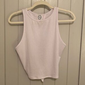 White tie behind tank top